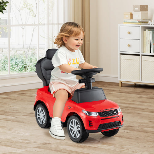 3 In 1 Push Car, Removable Handle, Guardrail, 18-36 Months, Red