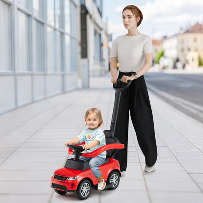 3 In 1 Push Car, Removable Handle, Guardrail, 18-36 Months, Red Push & Pedal Ride On Toys at Gallery Canada