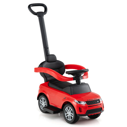 3 In 1 Push Car, Removable Handle, Guardrail, 18-36 Months, Red Push & Pedal Ride On Toys Red at Gallery Canada