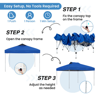 10 X 10 FT Foldable Outdoor Patio Shelter Canopy Tent, Blue Canopies at Gallery Canada
