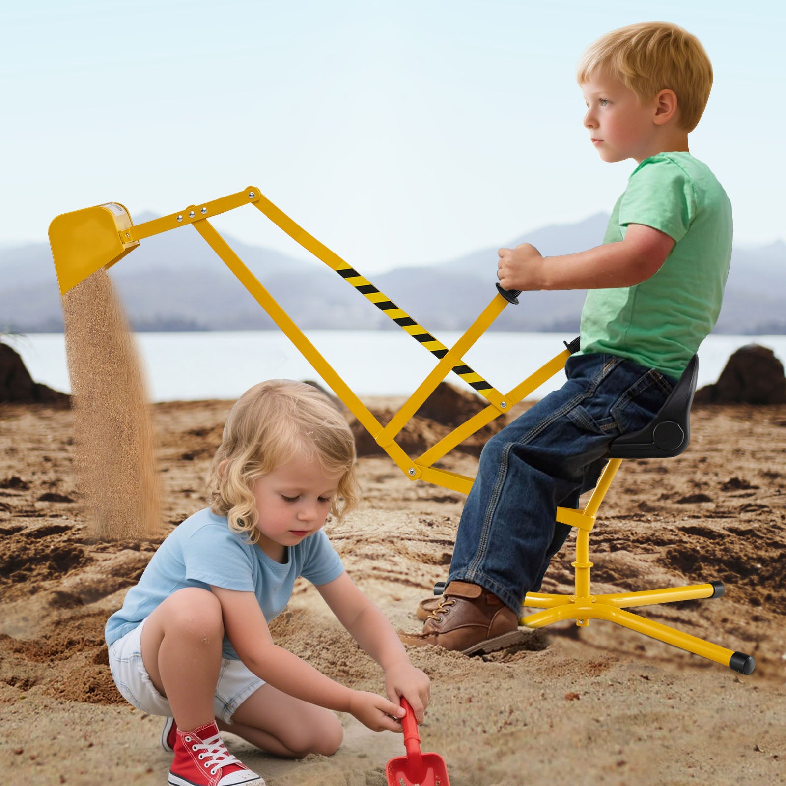 Sand Digger With 2-Handed Controls, Flexible Shovel, For Kids 3+ Years, Yellow Sandboxes at Gallery Canada