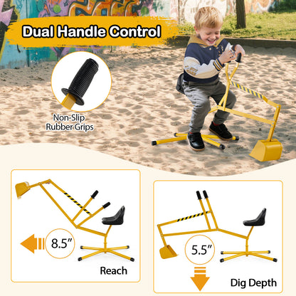 Sand Digger With 2-Handed Controls, Flexible Shovel, For Kids 3+ Years, Yellow Sandboxes at Gallery Canada