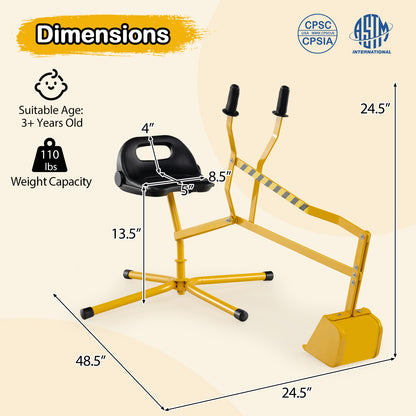 Sand Digger With 2-Handed Controls, Flexible Shovel, For Kids 3+ Years, Yellow Sandboxes at Gallery Canada