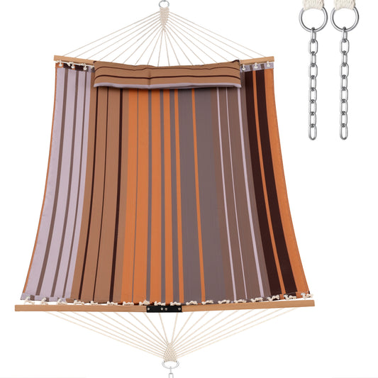 Foldable Patio Hammock Swing Chair Bed, Brown Hammocks Brown at Gallery Canada