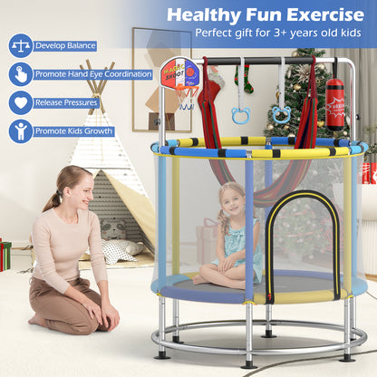 55" Kids Trampoline For 3-6 Years Old, Navy Trampolines at Gallery Canada