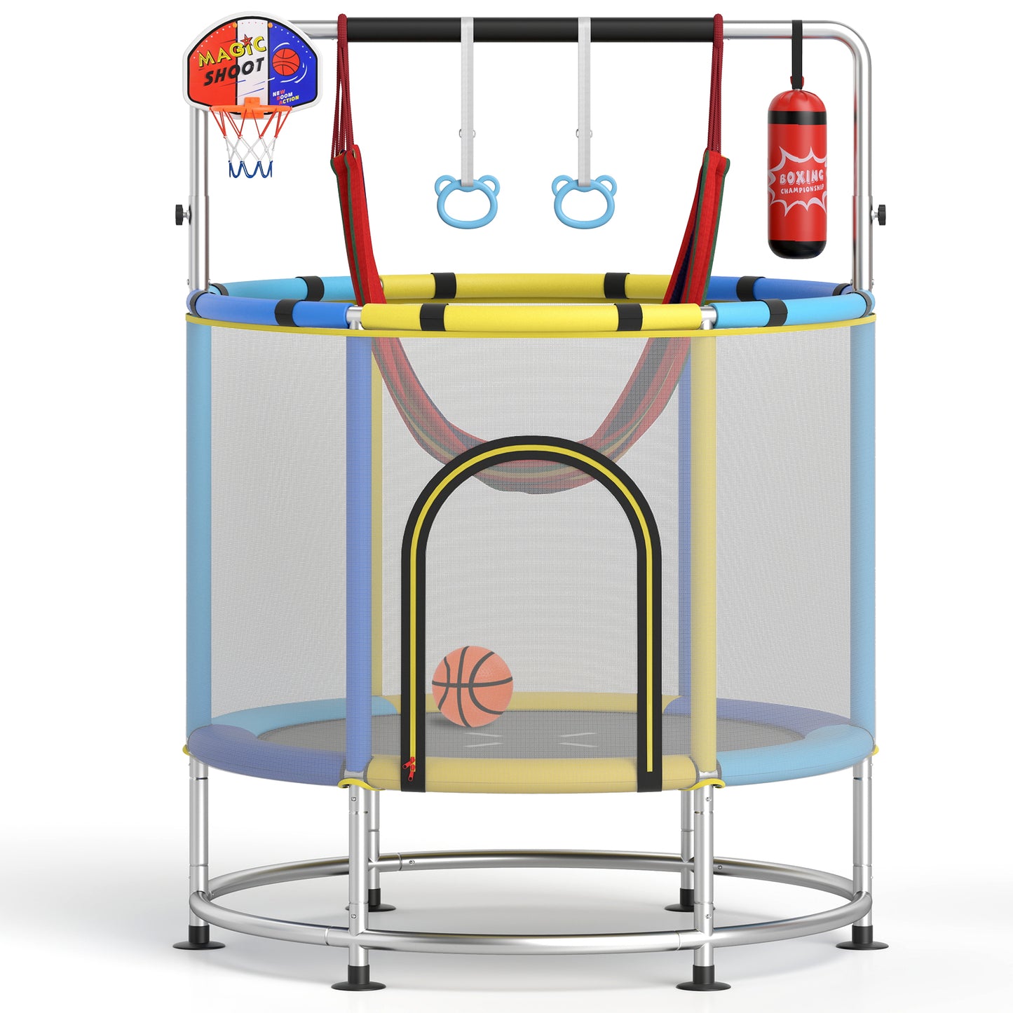 55" Kids Trampoline For 3-6 Years Old, Navy Trampolines at Gallery Canada