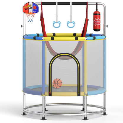 55" Kids Trampoline For 3-6 Years Old, Navy Trampolines at Gallery Canada