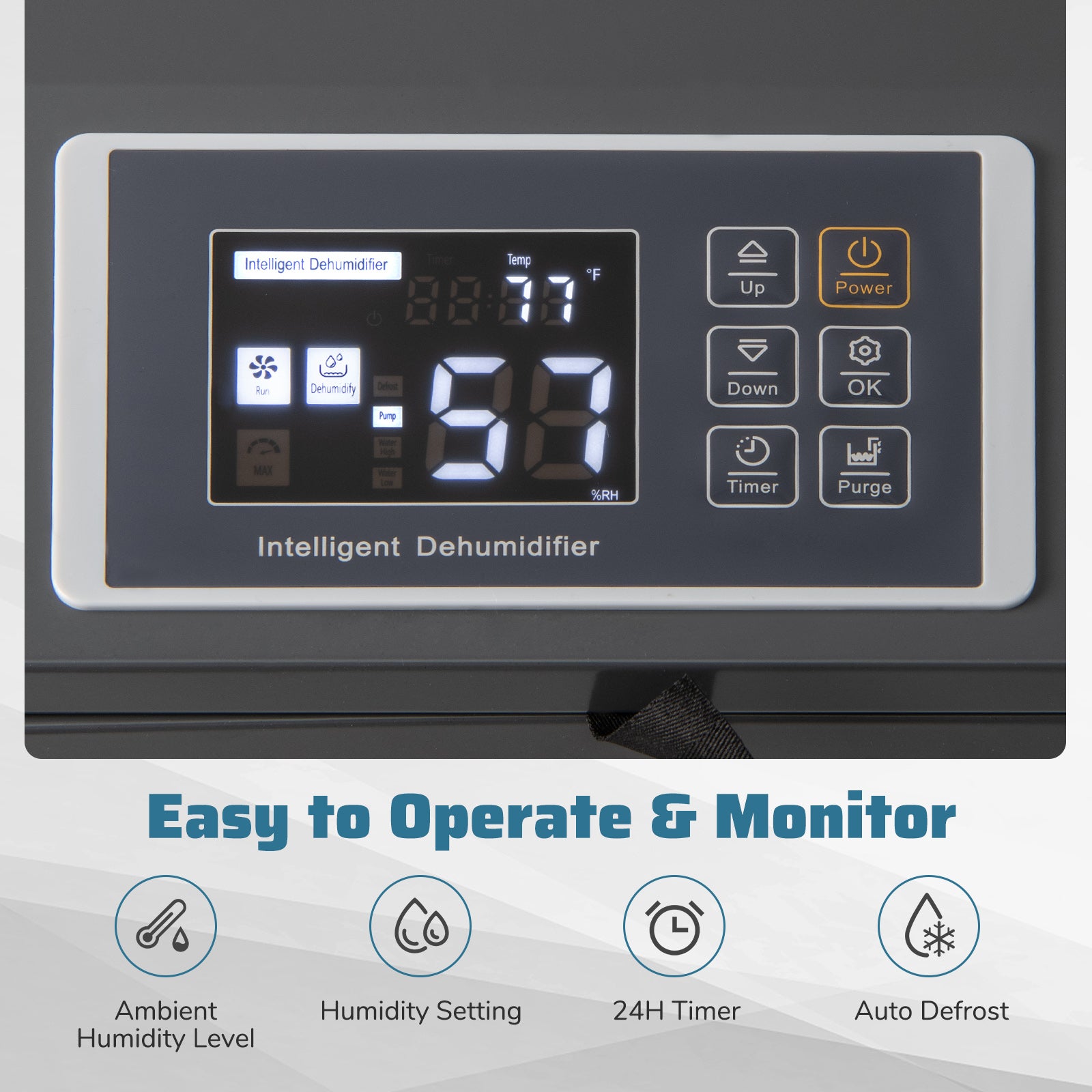 154 Pints Commercial Dehumidifier With Pump, Drain Hoses, Blue Dehumidifiers at Gallery Canada