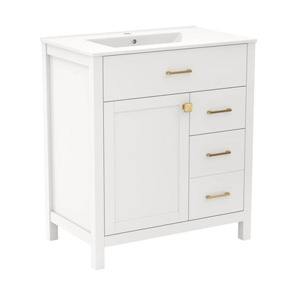 Single Vanity, Tall Floor Cabinet, 2.6 Cu.ft Portable Clothes Dryer Bundle Bath at Gallery Canada