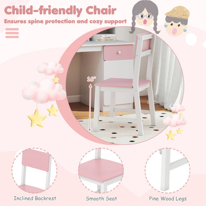 Kids Desk And Chair Set With Hutch, Pink Kids Table & Chair Sets at Gallery Canada