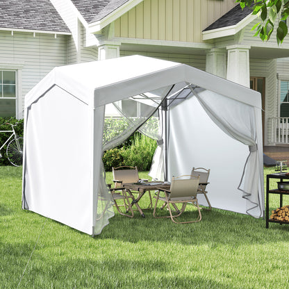 Pop Up Canopy Tent With 4 Sidewalls, Mesh Netting, Wheeled Bag, White Canopies at Gallery Canada