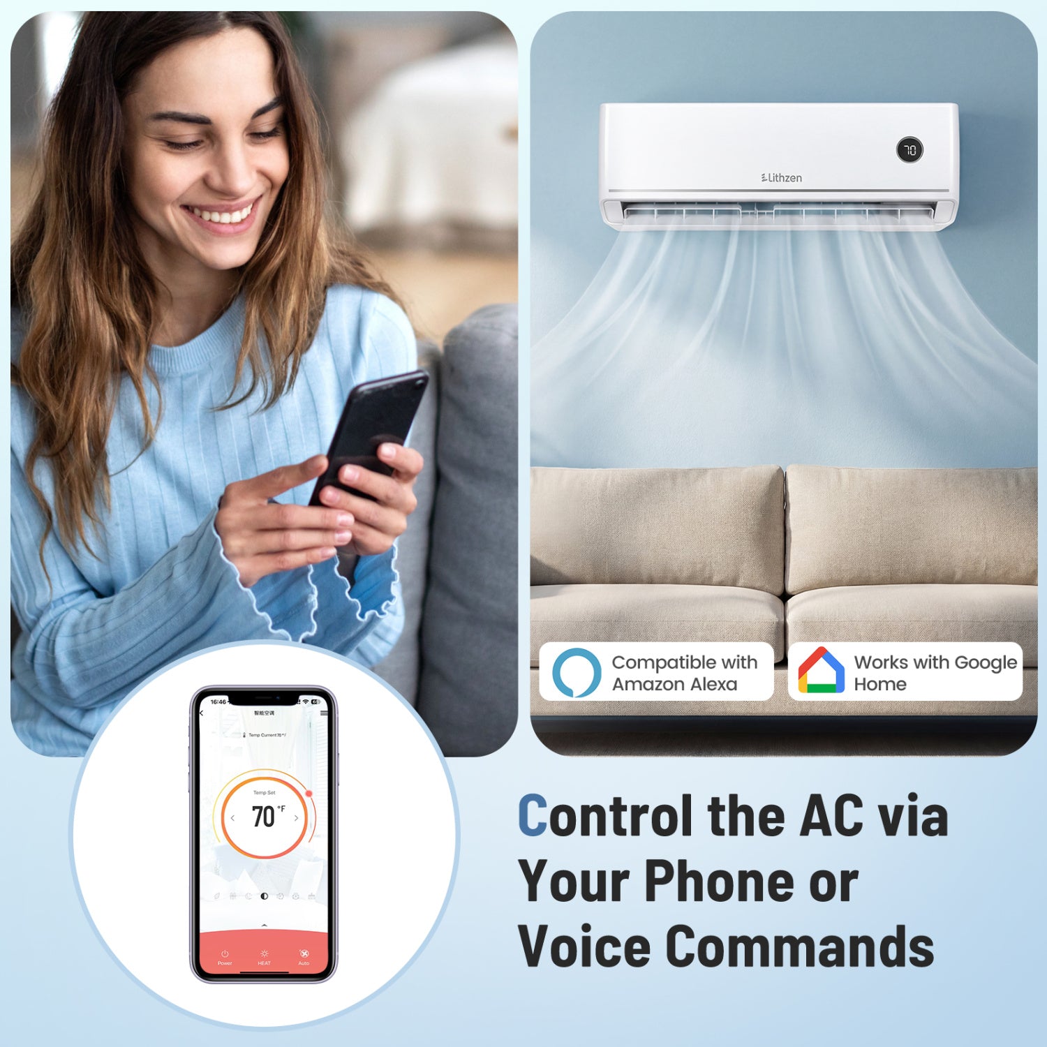 18000 BTU 18.1 SEER2 Mini Split AC, 208/230V, Alexa Compatible Mini Split Air Conditioners at Gallery Canada