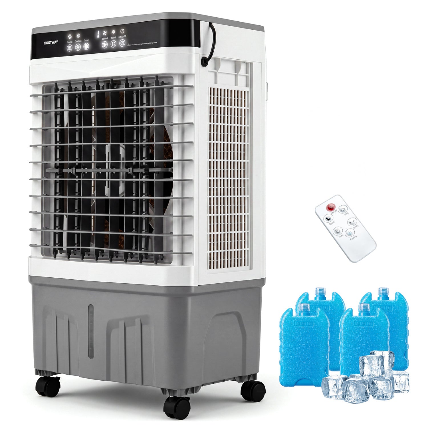 1800 CFM Evaporative Air Cooler, 4 Gal Water Tank, White Air Coolers at Gallery Canada