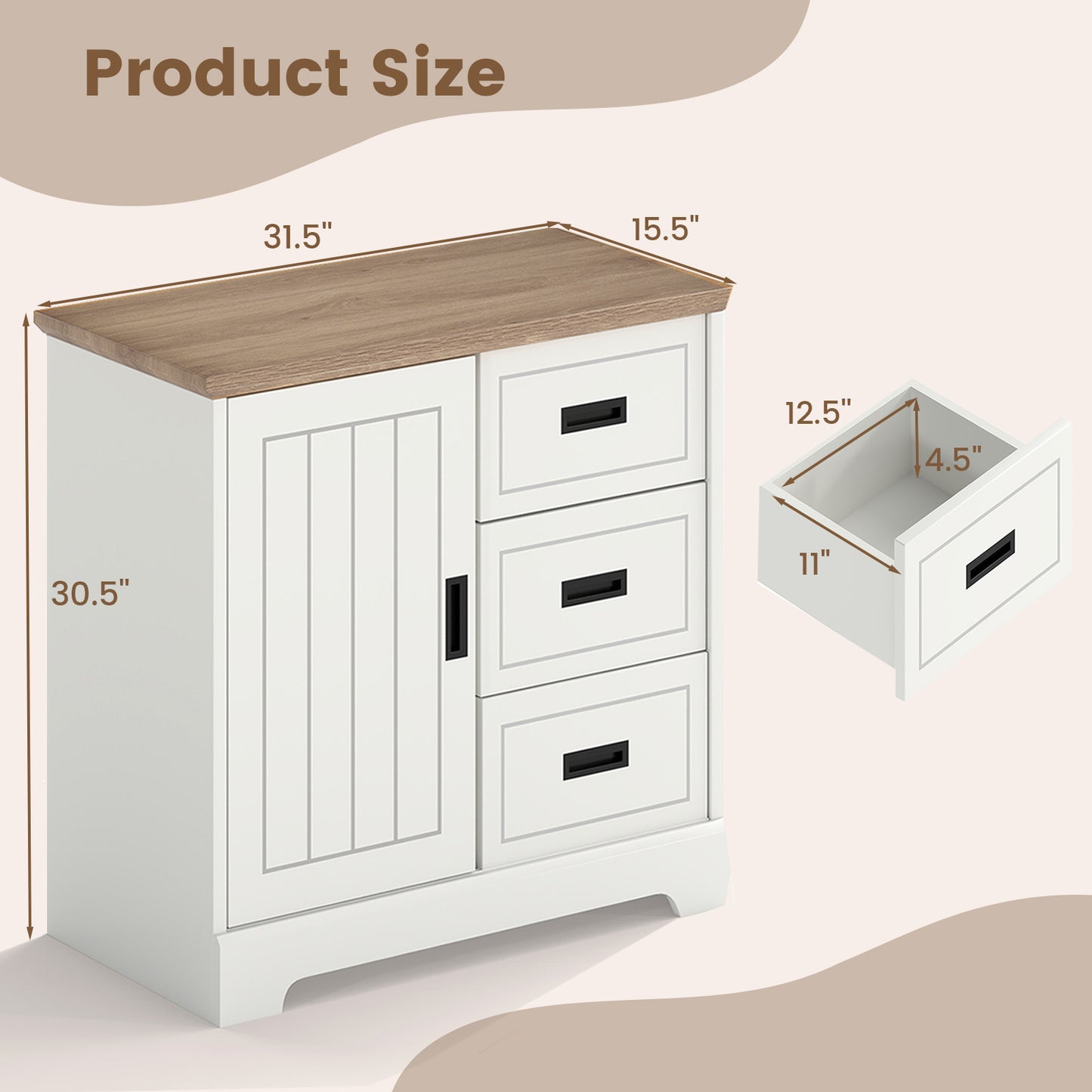 Farmhouse Sideboard Buffet Cabinet, White Sideboards Cabinets & Buffets at Gallery Canada