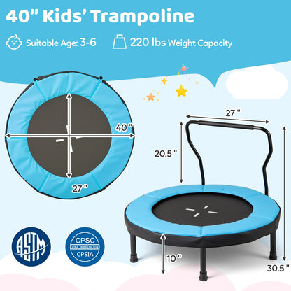 40 Inch Trampoline For Kids, Indoor Outdoor Fitness, Blue Trampolines at Gallery Canada