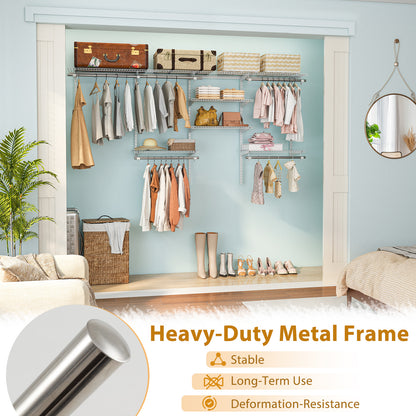 4-8 Feet Closet Organizer With Hanging Rod, White Coat Racks & Hall Trees at Gallery Canada