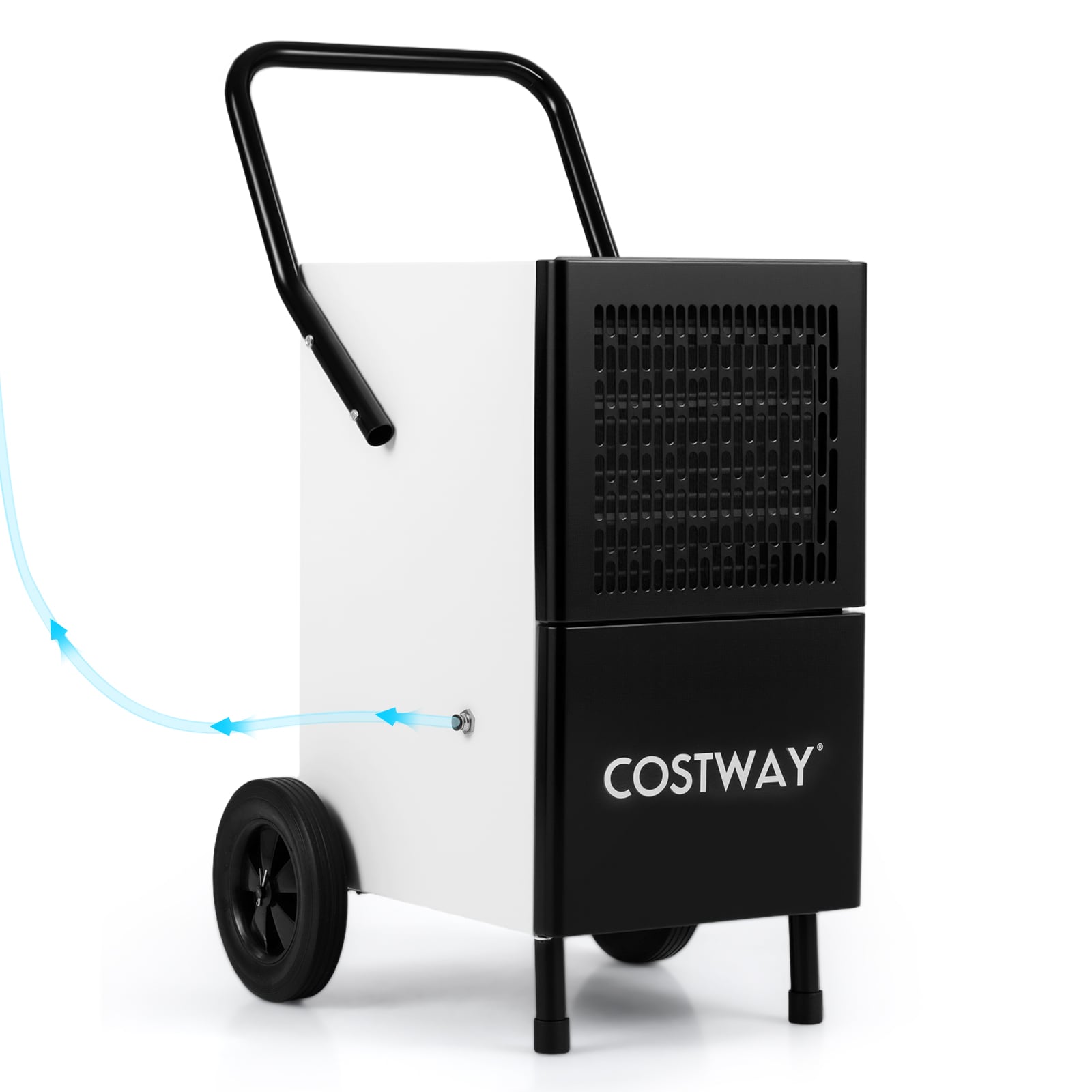 189 Pints Commercial Dehumidifier with Built-in Water Pump, Black Dehumidifiers Black at Gallery Canada