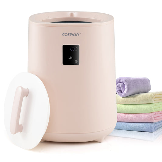 18L Large Towel Warmer, LED Display, Auto Shut Off, Pink Dryers Pink at Gallery Canada