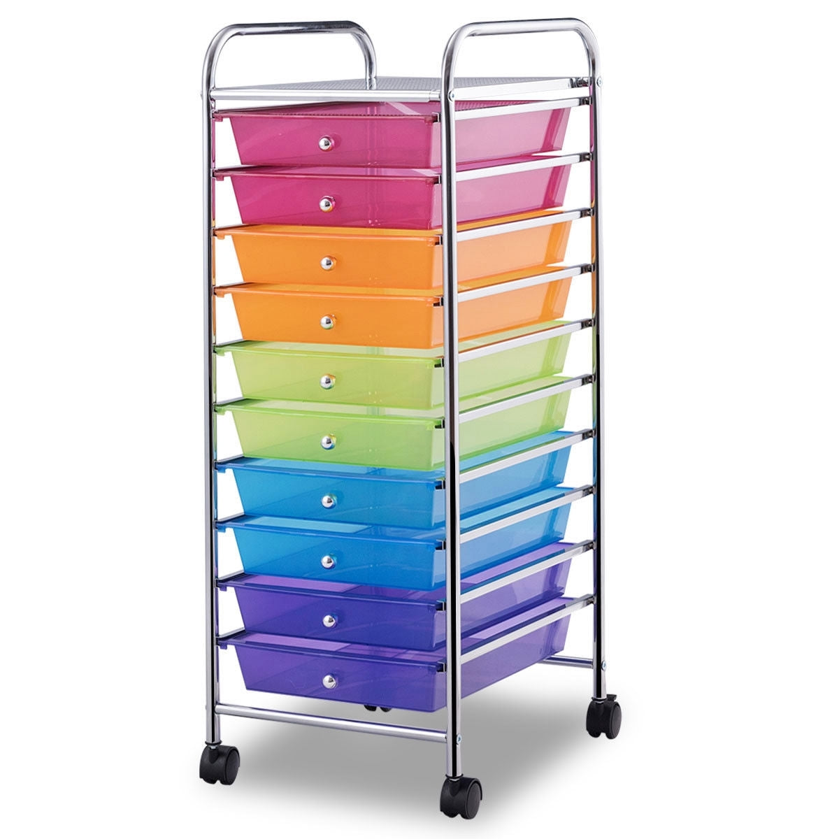 10 Drawer Rolling Storage Cart Organizer, Color File Cabinets at Gallery Canada
