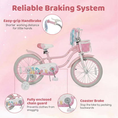 18-Inch Kids Bike, Adjustable, Princess Of The Sea Theme, Pink Kids Bike at Gallery Canada