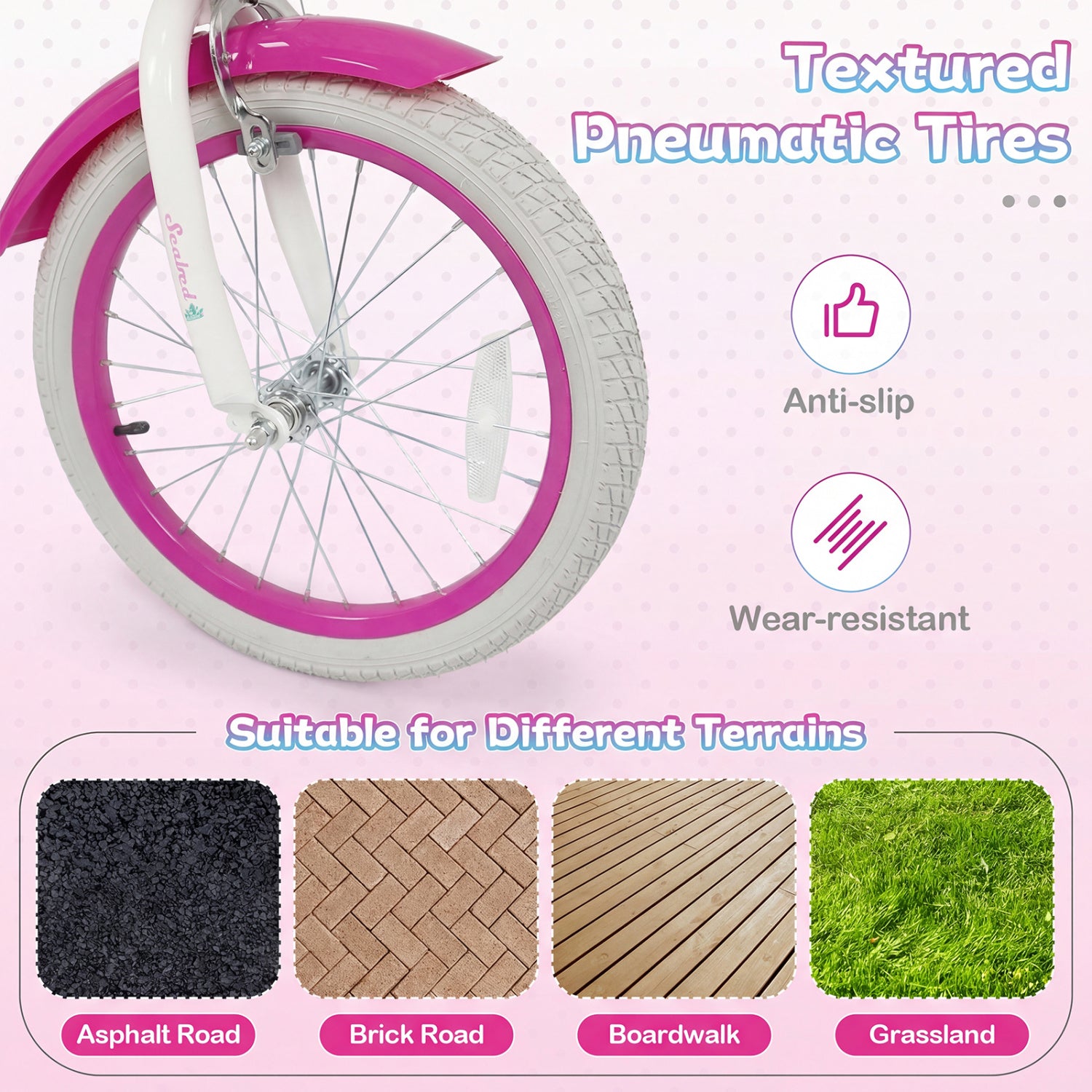 18-Inch Kids Bike, Adjustable, With Basket And Streamers, Rose Red Kids Bike at Gallery Canada