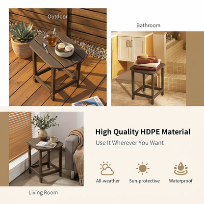18 Inch Weather Resistant Side Table For Garden Patio Patio Coffee Tables at Gallery Canada