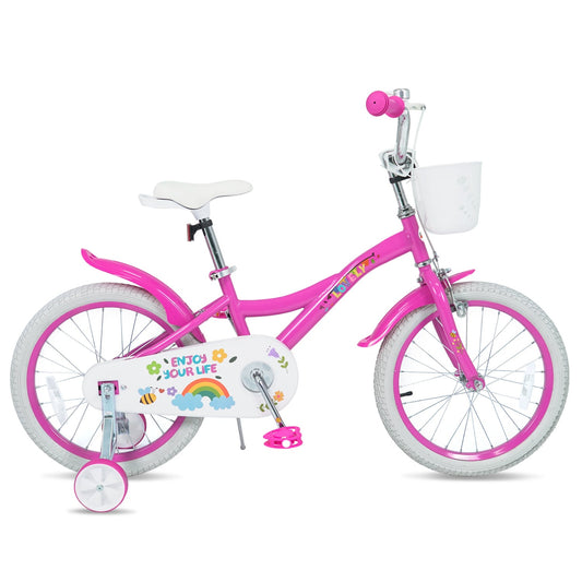 Girls Bike with Basket, Ages 4-8, Pink Kids Bike Pink at Gallery Canada