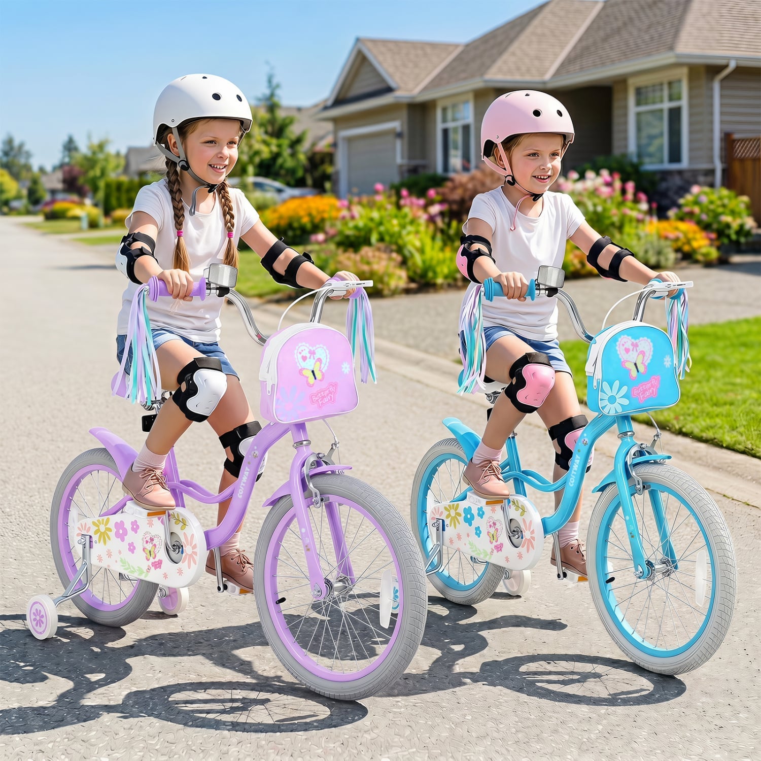 18 in Girls Bike with Front Bag, Purple Kids Bike at Gallery Canada