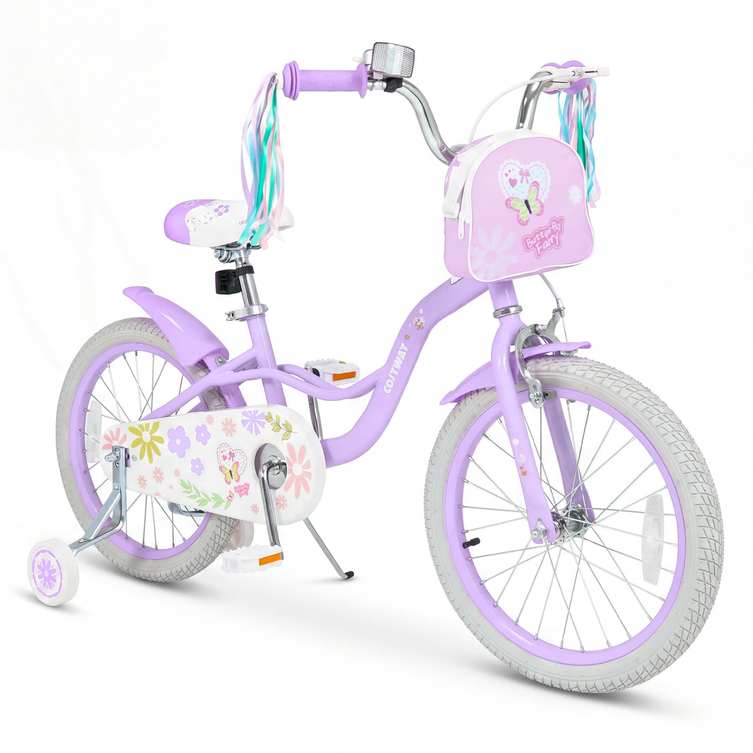 18 in Girls Bike with Front Bag, Purple Kids Bike Purple at Gallery Canada