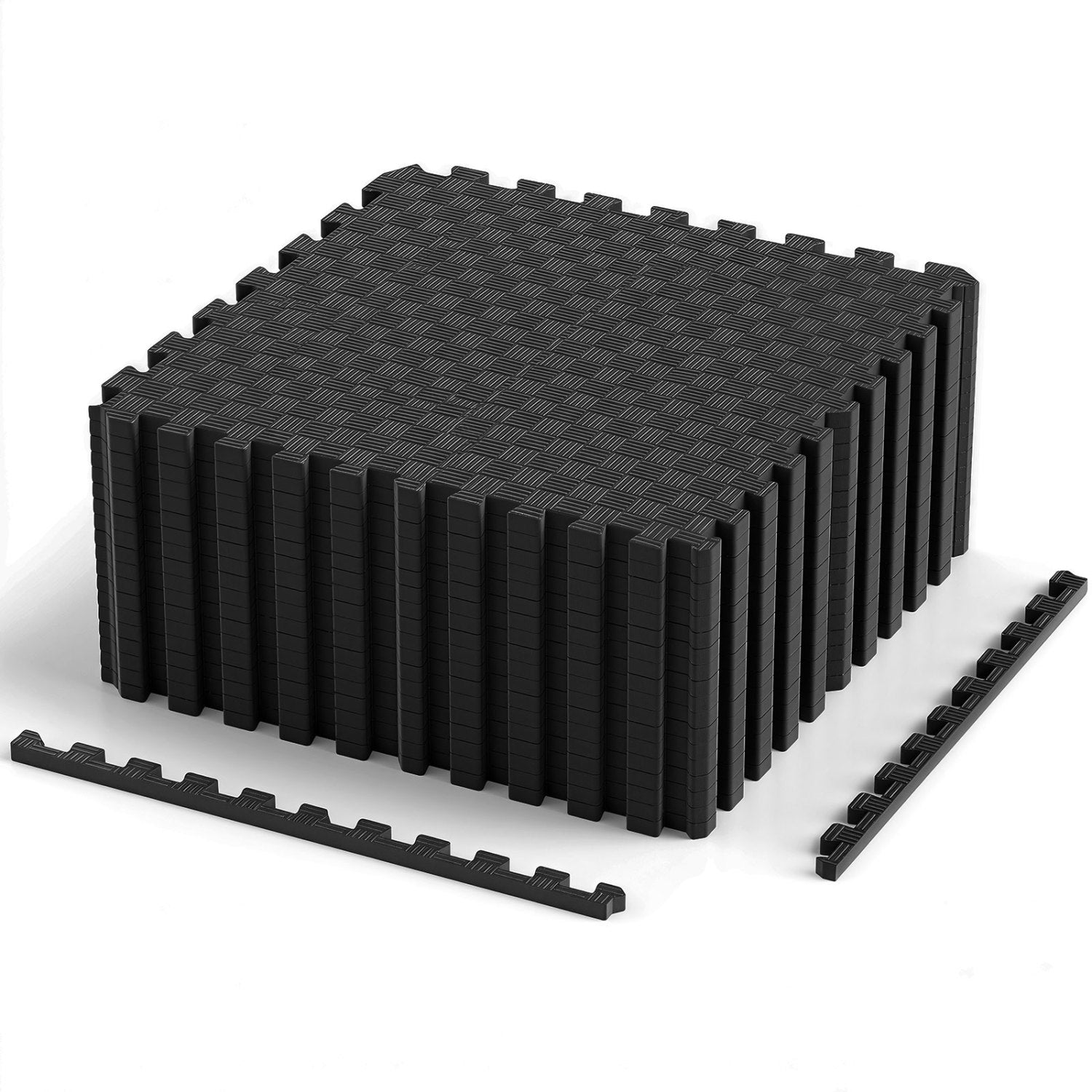 18 PCS Puzzle Mat, EVA Foam Interlocking Tiles, Black Foam Floor Tiles Black at Gallery Canada
