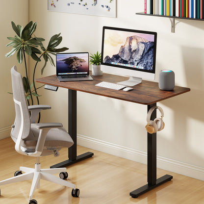 48 Inch x 24 Inch Electric Standing Desk, 3 Memory Settings, Rustic Brown Standing Desks at Gallery Canada