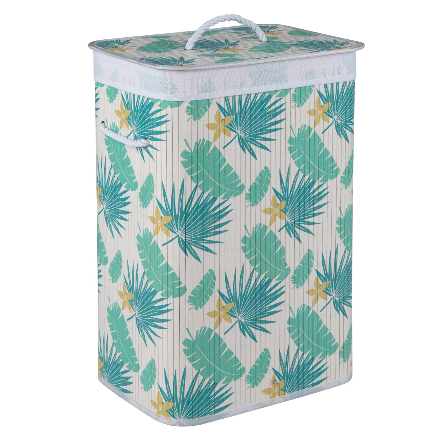 19 Gal Bamboo Clothes Hamper with Removable Liner and Portable Handles, Green Laundry Baskets at Gallery Canada