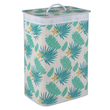 19 Gal Bamboo Clothes Hamper with Removable Liner and Portable Handles, Green Laundry Baskets at Gallery Canada