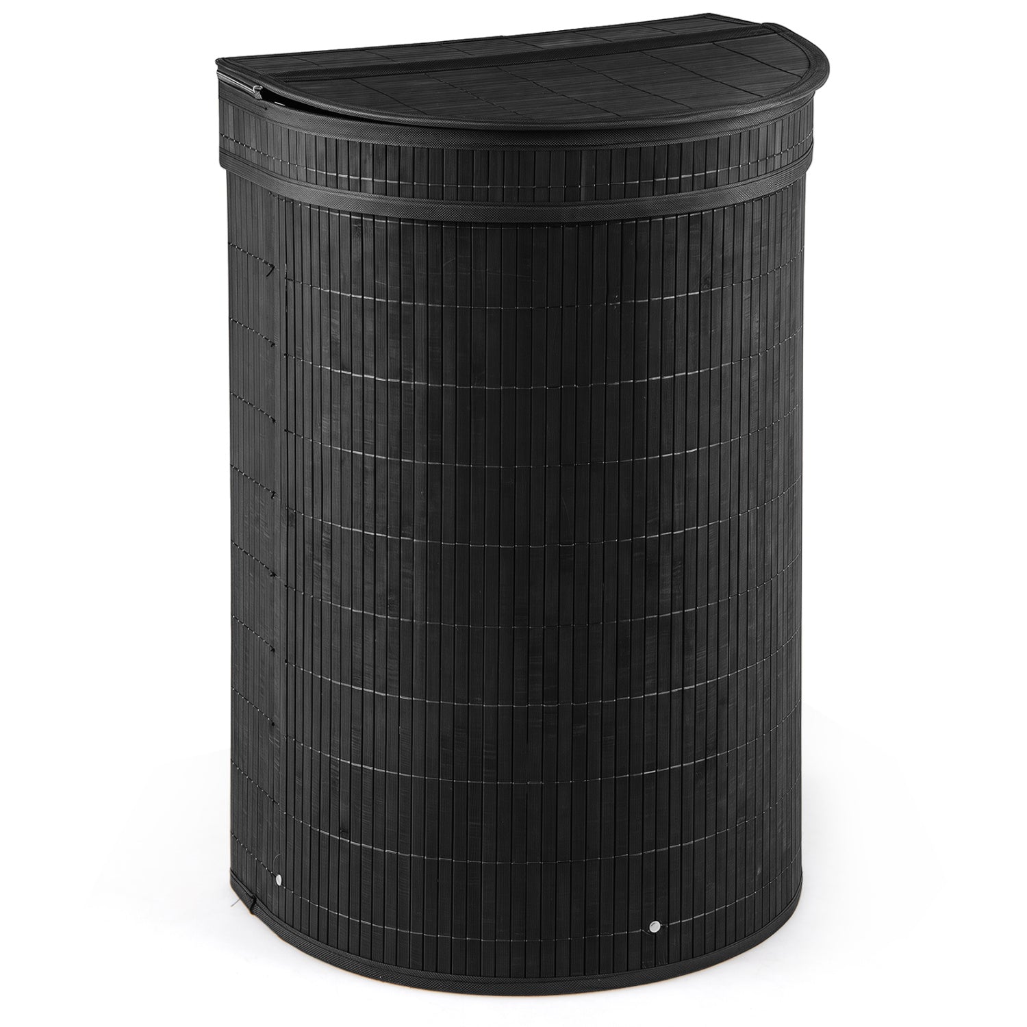 19 Gal Bamboo Laundry Hamper With Zippered Lid, Black Laundry Baskets at Gallery Canada