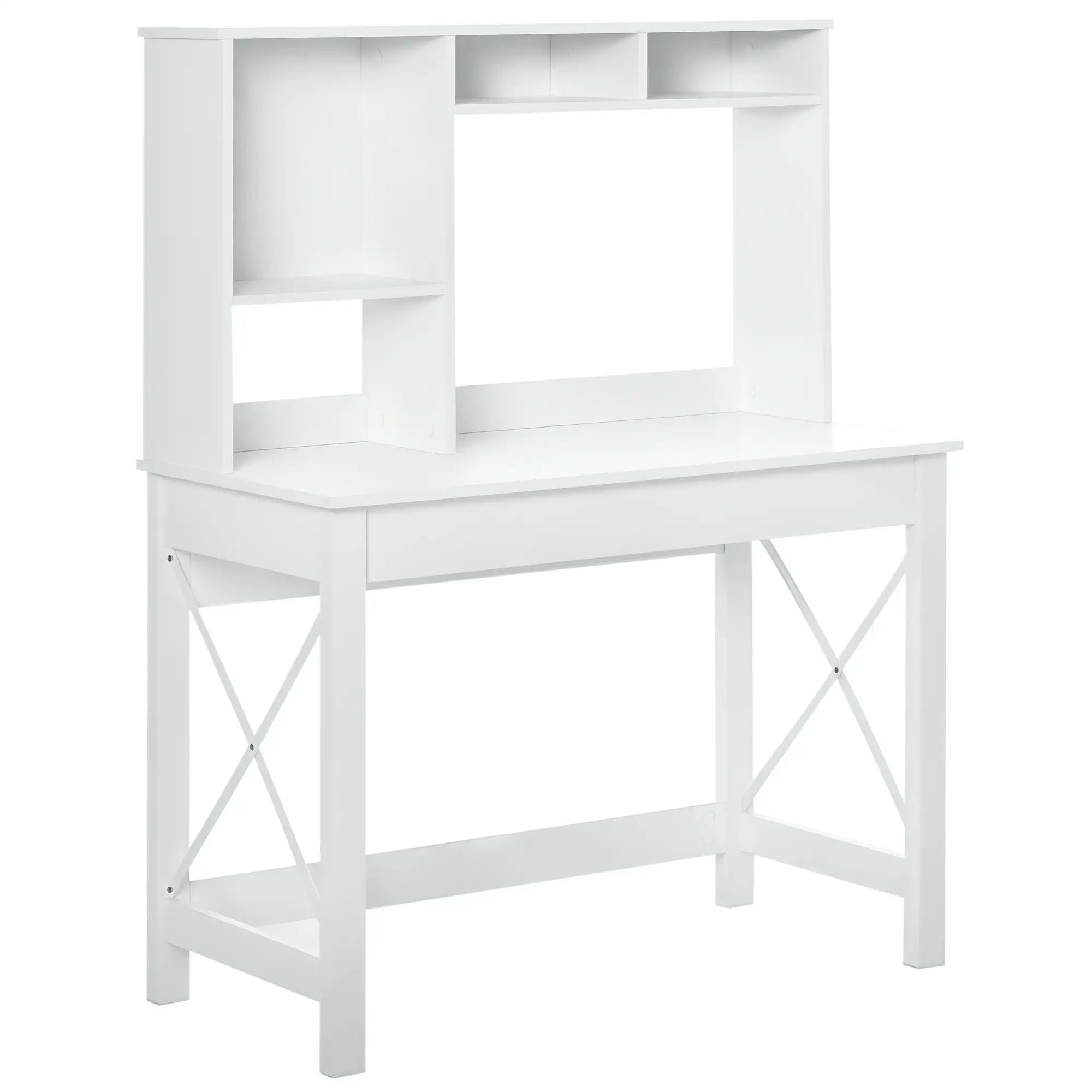 Computer Desk with Hutch, Home Office Study Table, White Computer Desks at Gallery Canada