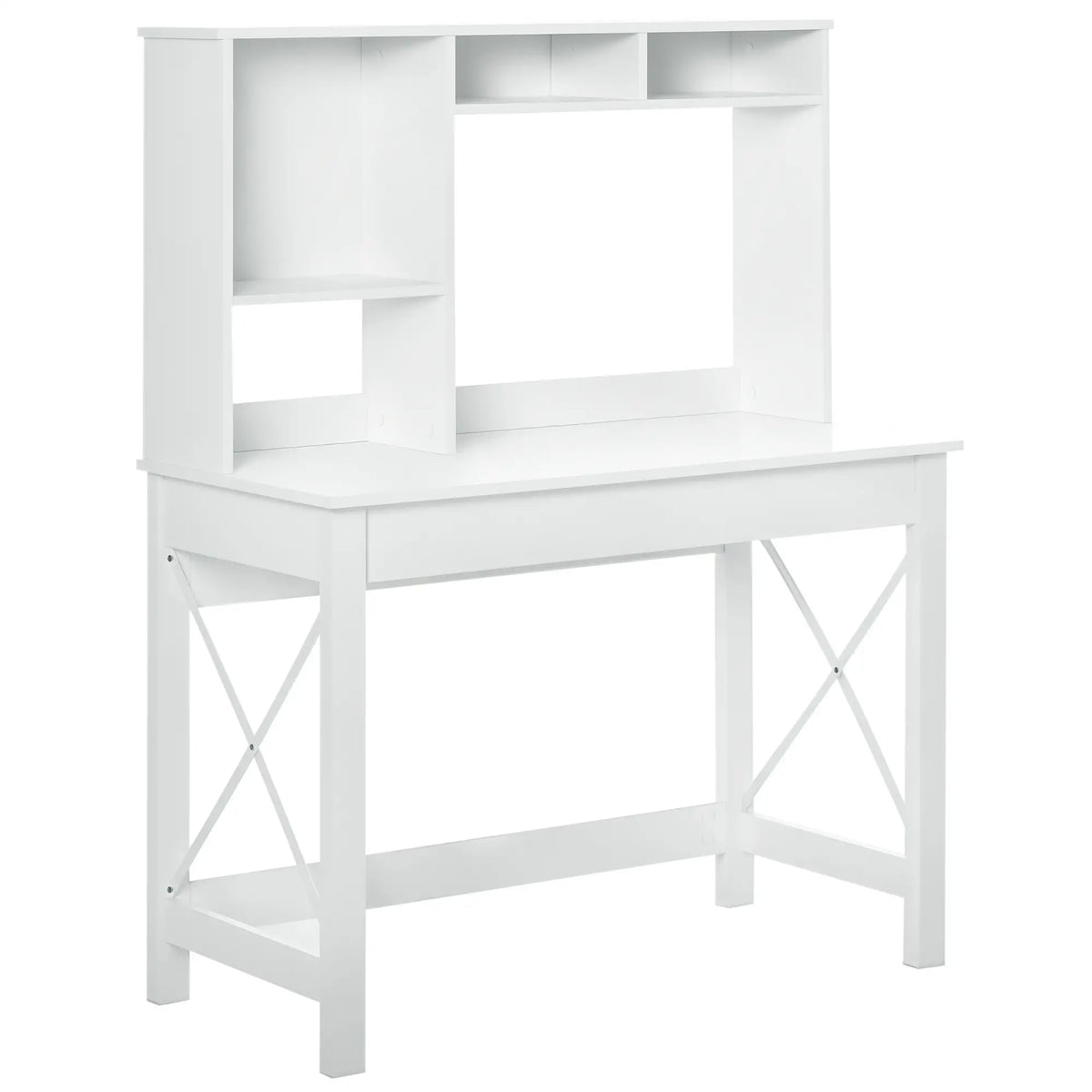 Computer Desk with Hutch, Home Office Study Table, White Computer Desks at Gallery Canada