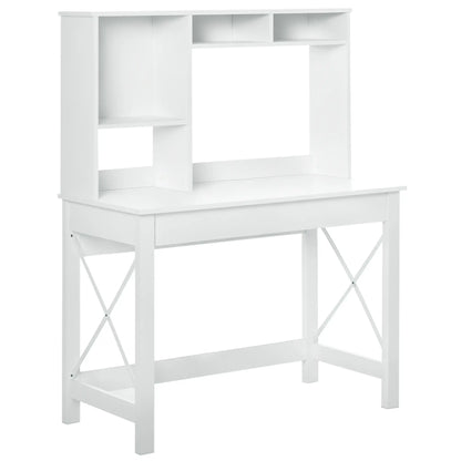 Computer Desk with Hutch, Home Office Study Table, White Computer Desks at Gallery Canada