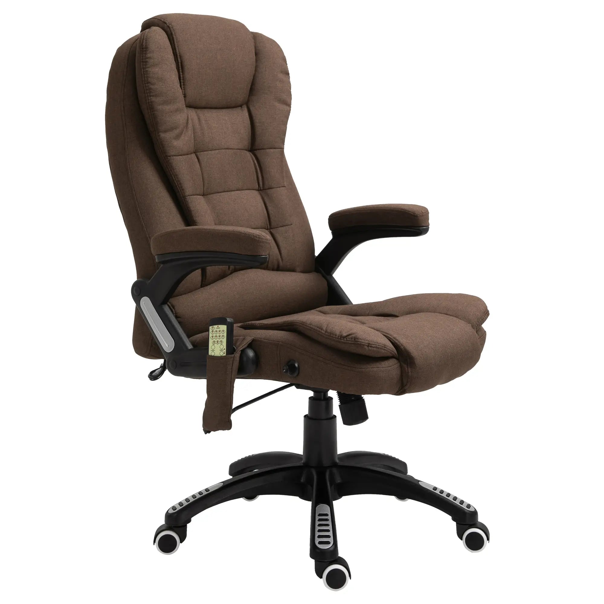 Reclining Massage Office Chair, High Back, Swivel Wheels, Brown Massage Chairs at Gallery Canada