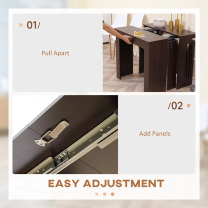 Extendable Dining Table, Expandable Kitchen Table, Seats 6, Dark Brown Bar Tables & Dining Tables at Gallery Canada