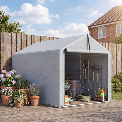 7' x 5' Portable Bike Shed, Waterproof Tent with Zipper Door Portable Shed at Gallery Canada