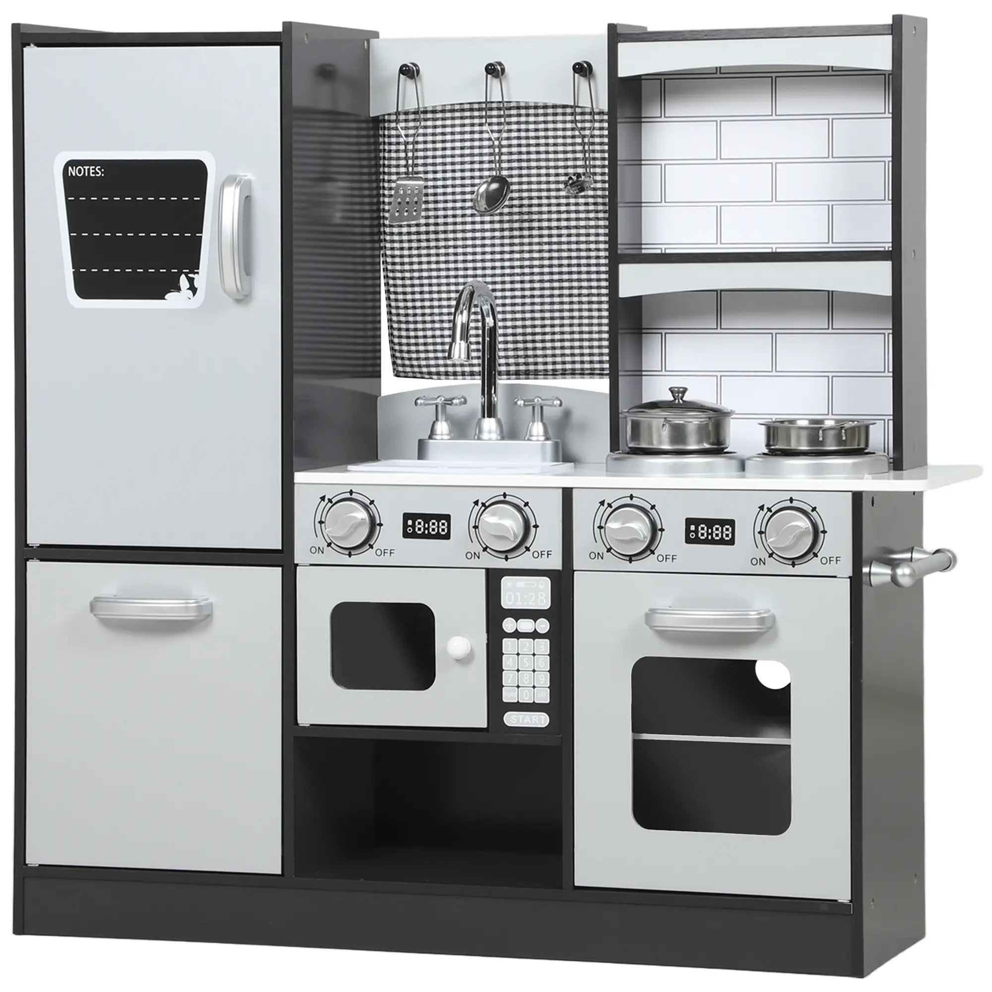 Kids Play Kitchen, Pretend Playset with Sound, Ages 3-8, Dark Brown Play Kitchen at Gallery Canada