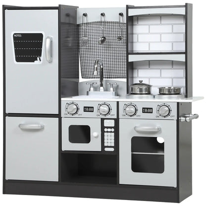 Kids Play Kitchen, Pretend Playset with Sound, Ages 3-8, Dark Brown Play Kitchen at Gallery Canada