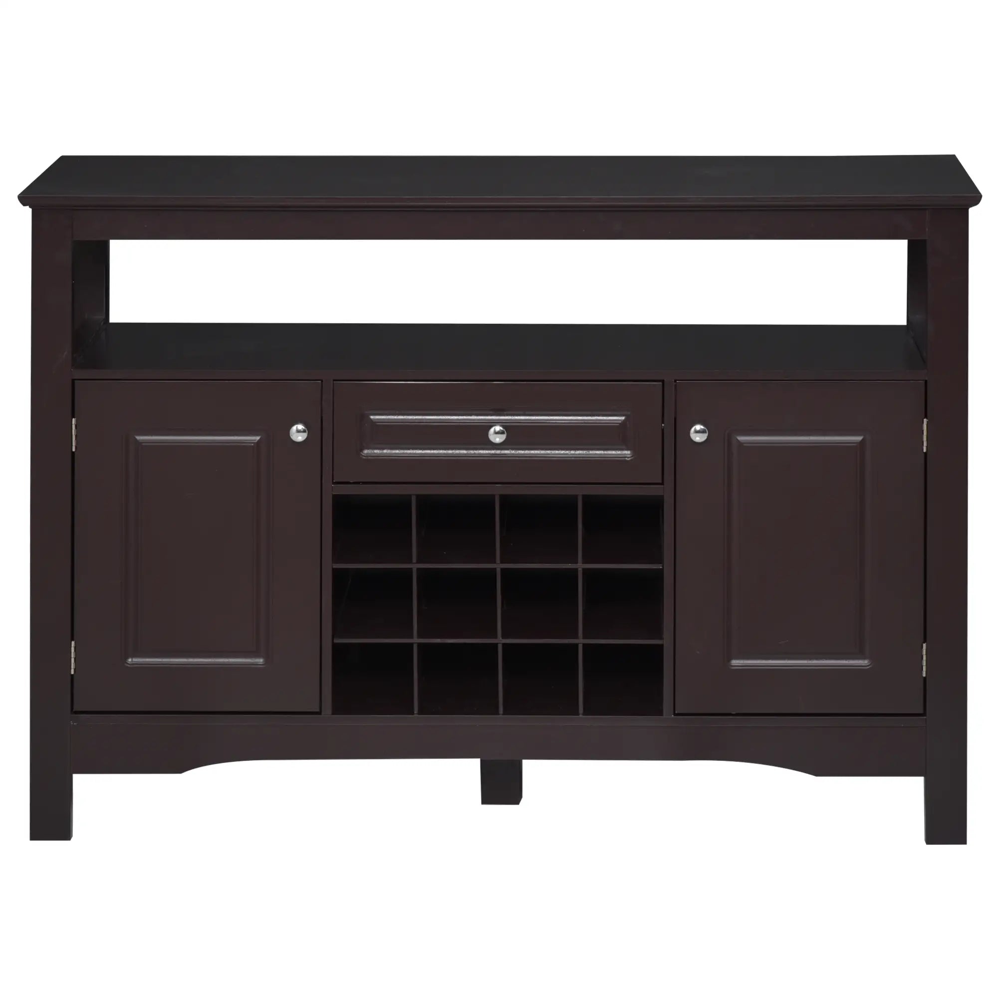 Modern Kitchen Buffet Cabinet, Drawer, 12-Bottle Wine Rack, Espresso Bar Cabinets at Gallery Canada