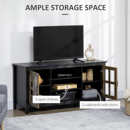 TV Stand for 55 Inch TVs, Adjustable Shelves, Cable Holes, Black TV Stands at Gallery Canada