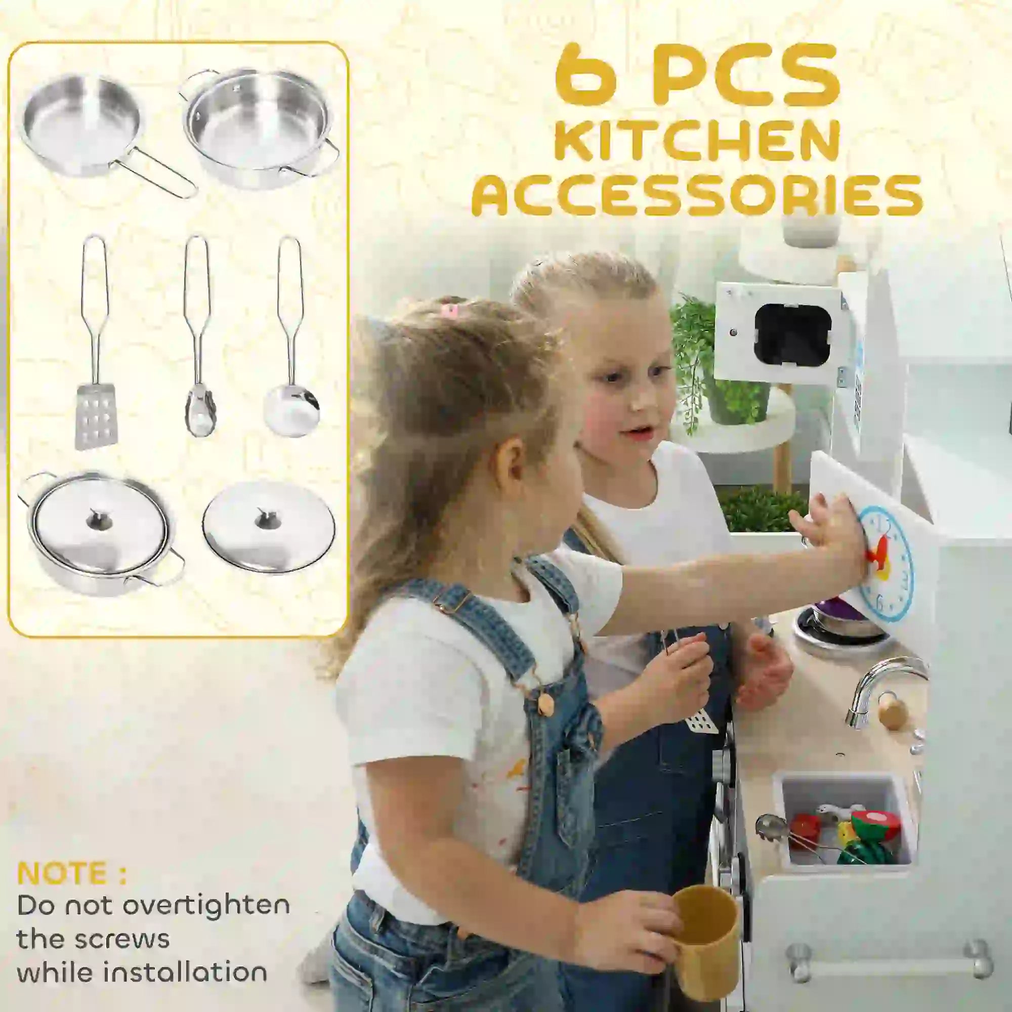 Pretend Play Kitchen for Kids, Ages 3-6 Years, White Play Kitchen at Gallery Canada
