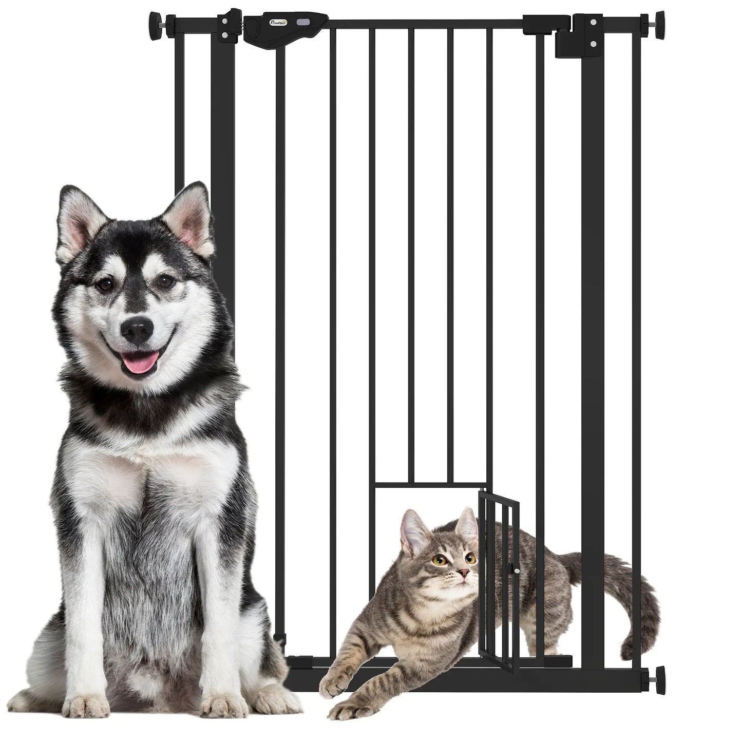 41" Easy Open Indoor Dog Gate, Black Houses, Kennels & Pens Black at Gallery Canada