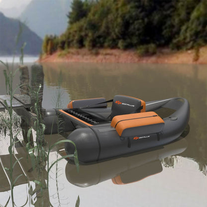 Inflatable Fishing Float Tube, With Pump Storage Pockets And Fish Ruler, Gray Surfing at Gallery Canada