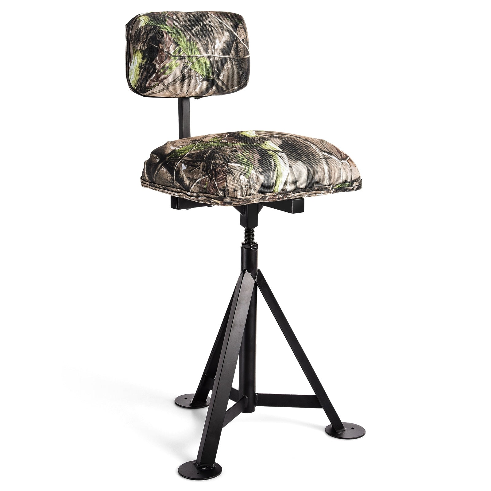Swivel Hunting Chair Tripod Blind Stool with Detachable Backrest , Multicolor Camping Furniture at Gallery Canada