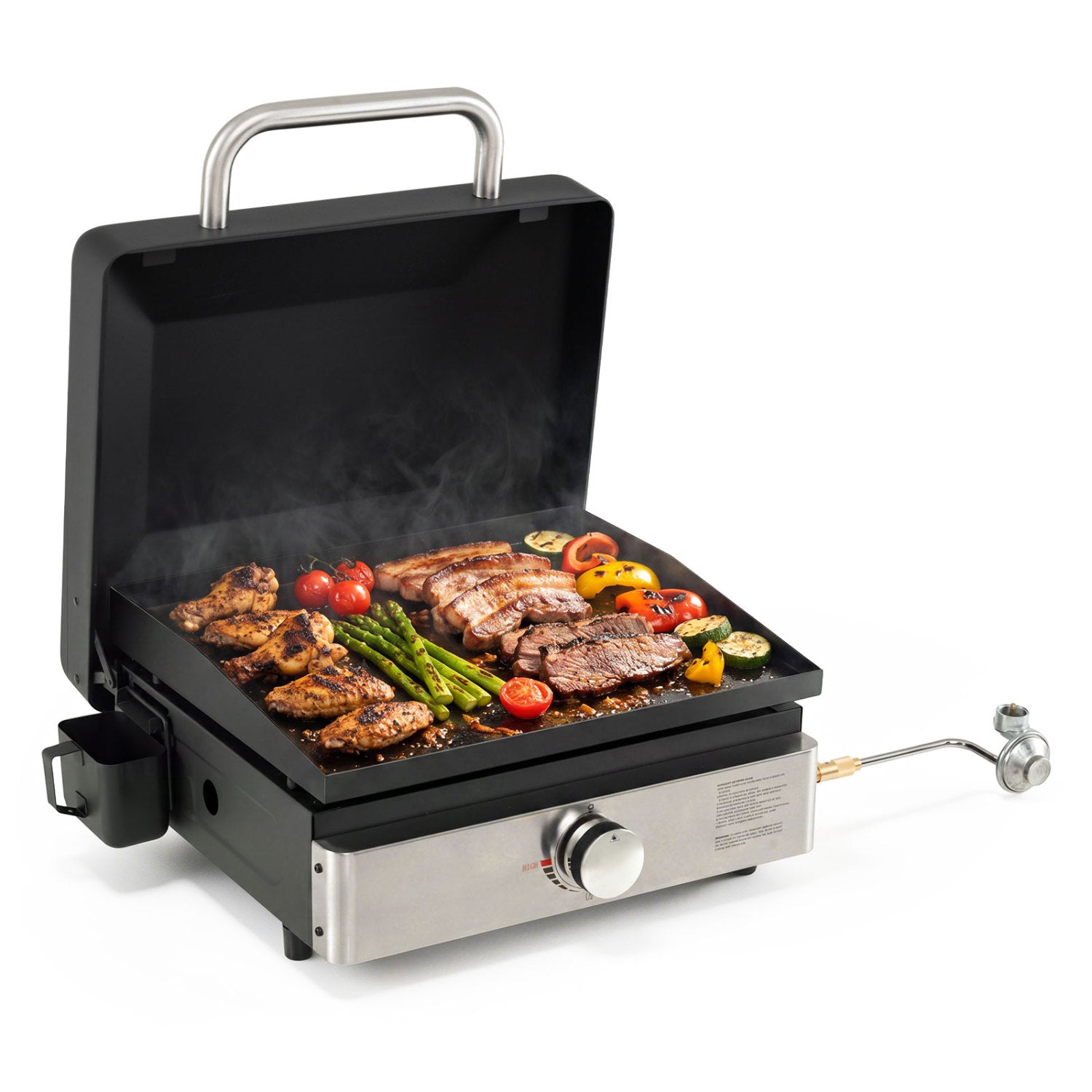1-Burner Portable Gas Griddle, Non-Stick Ceramic, Black Outdoor Grills Black at Gallery Canada