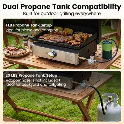 1-Burner Portable Gas Griddle, Non-Stick Ceramic, Black Outdoor Grills at Gallery Canada